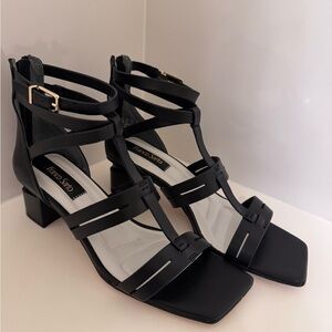 Franco Sarto Black Korie Dress Sandals Sz 8